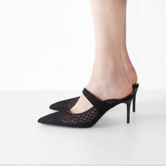 zara mesh mules